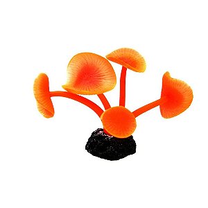 ENFEITE DE SILICONE SOMA CORAL MUSHROOM LONG STEM VERMELHO