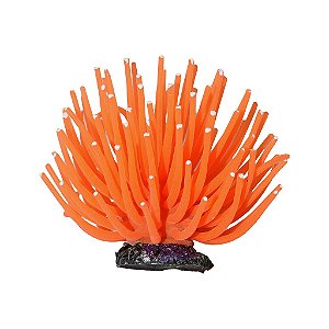 ENFEITE DE SILICONE SOMA ANEMONA SHORT LARANJA 11 CM