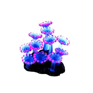 ENFEITE DE SILICONE SOMA CORAL ZOANTHUS PALITHOA AZUL