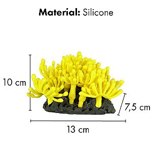 ENFEITE DE SILICONE SOMA CORAL LEATHER FINGER AMARELO 04