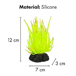 ENFEITE DE SILICONE SOMA ANEMONA LONG TENTACLE AMARELA