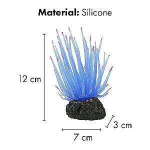 ENFEITE DE SILICONE SOMA ANEMONA LONG TENTACLE AZUL