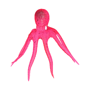 ENFEITE DE SILICONE SOMA JELLY OCTOPUS ROSA