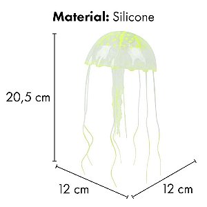 ENFEITE DE SILICONE SOMA JELLYFISH BIG AMARELA NEON