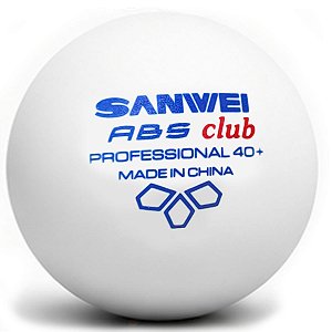 Bola de Tênis de Mesa SANWEI - ABS Club - Embalagem com 100 bolas