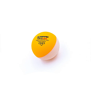 Bola de plástico SANWEI - ABS Club - Branco/Laranja - Embalagem com 10 bolas