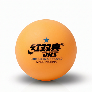 Bola de Tênis de Mesa DHS - D40+ 1 estrela - Caixa com 10 unidades - Laranja
