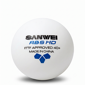 Bola de Tênis de Mesa SANWEI - ABS HD - Embalagem com 3 Bolas