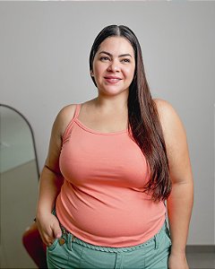 Blusa Básica De Alcinha - Slim e Plus Size