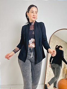 Cardigã Com Recorte No Ombro - Slim Size