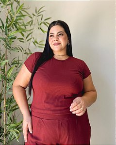 Baby Look Básica-Plus Size
