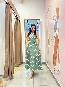 Vestido Regata, Decote Redondo, Frente Dupla E Saia 2 Marias-Slim Size