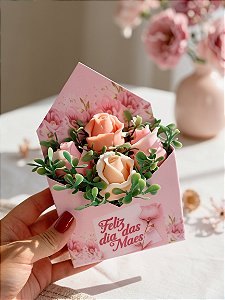 Dia Das Mães - Rosas de Sabonete na Caixa Envelope