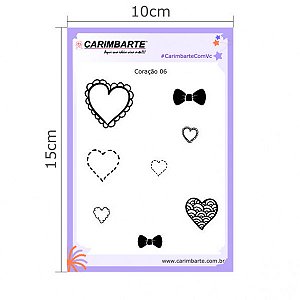 Cartela Clear Stamp Coração 06 CSCP06