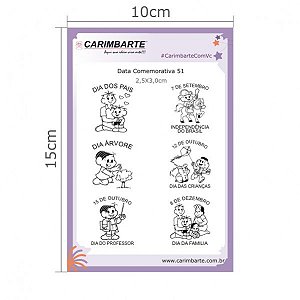 Cartela Clear Stamp Data Comemorativa 51