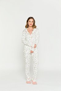 Pijama Camisaria Manga Longa Camping