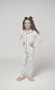 Pijama Camisaria Manga Longa Camping Infantil