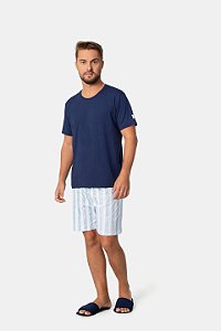Pijama Masculino Listras Aquarela