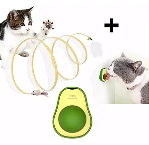Kit Um Abacate Catnip + 1 Tunel Mola Maluca.