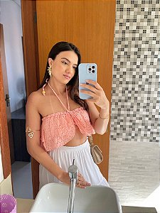 Cropped Bruna Rosa Claro