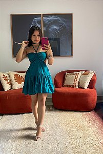 Vestido Mavi Curto Laise Azul
