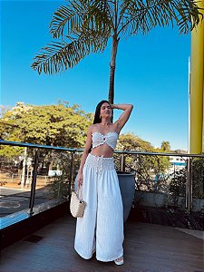Conjunto Diana Branco Off Listra