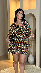 Vestido Romana Curto Estampado
