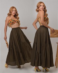 Saia Veneza Verde Musgo