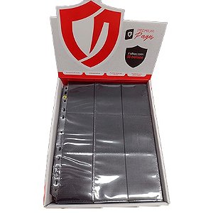 Folha de Fichário - Central Pages – 18 Bolsos: Premium Preto