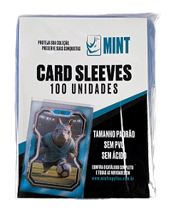 Sleeve plástico para cards MINT - pacote 100 unidades