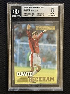 David Beckham BGS 8 - 1996-97 Merlin Premier Gold