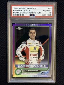Enzo Fittipaldi PSA 10 Paralela Purple/Green - 2022 Topps Chrome Formula 1