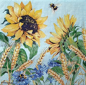 Guardanapo de Papel Sunflower And Wheat Blue.