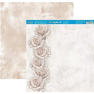 Papel ScrapbooK SD - 004- Rosa - Litoarte