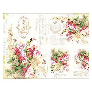 Slim Paper  SPL-003 Flores Brinco de Princesa - Papel Decoupage