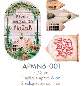 APLIQUE MDF COLEÇÃO NATAL BOHO - TAGS