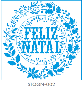 STENCIL COLEÇÃO NATAL  BOHO - GUIRLANDA - STQGN-002 - LITOARTE