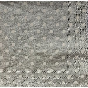 GUARDANAPO DE PAPEL DOTS SILVER