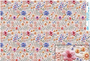 PAPEL DE SEDA FLORES 3D - PSL-034