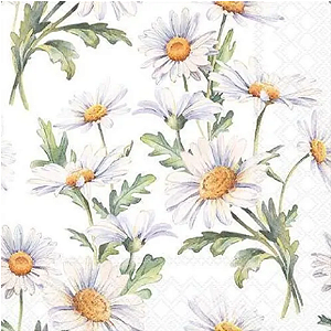 Guardanapo de Papel Beautiful Daisies White.