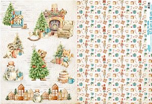 Papel de Seda PSLN-001 - Natal - Coleção Ternura de Natal.