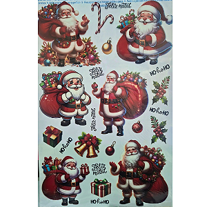 Transfer de Imagem TIBN-019 - PAPAI NOEL COM SACO DE PRESENTES
