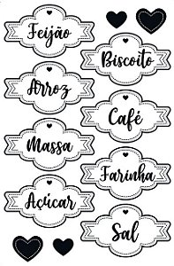 Transfer de Imagem TIB-032 - Tag e Nomes para Mantimentos e Potes - Litoarte