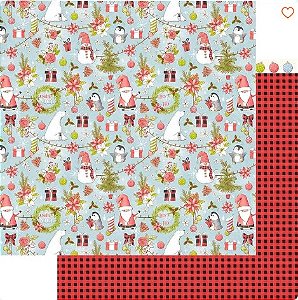 Papel Scrapbook SDN-155 - Coleção Celebração de Natal.