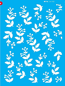 Stencil Estamparia Folhas II - OPA 2698