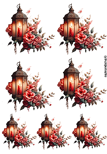 Hidro Transfer - Decalque - Lanterna Pequenas - artebrentan