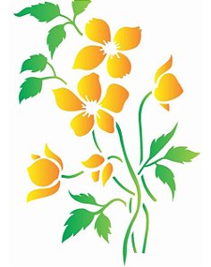Stencil Flor do Campo - OPA 1405