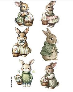 Hidro-transfer-decalque Coelho Vintage