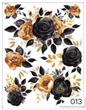 Transfer de Imagem Médio TIM-013 - FLOR DOURADA.