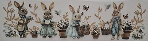 Transfer Têxtil TTBAP-007 - Barra Páscoa Coelhos Entregadores